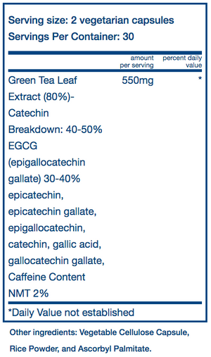 Vital Nutrients Green Tea Extract 80% Catechin