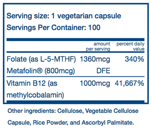 Vital Nutrients B-12 / Methyl Folate