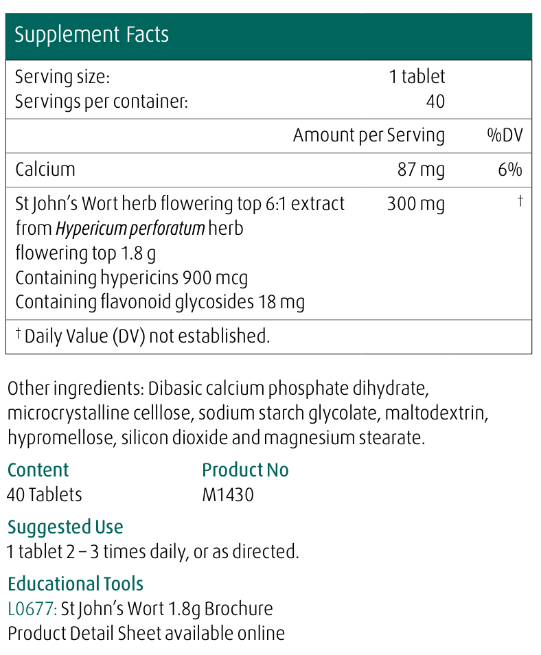 MediHerb St John's Wort Tablets INL Asia Integrated Nutraceuticals Ltd.