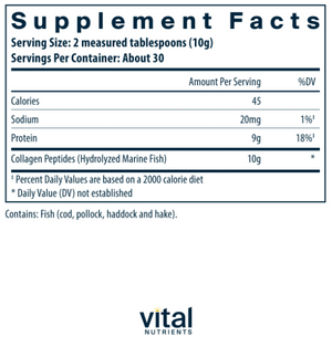 Vital Nutrients Marine Collagen - Wild-Caught Type I & III