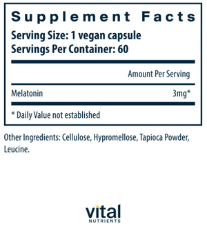 Vital Nutrients Melatonin 3mg