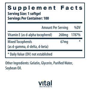 Vital Nutrients Vitamin E 400