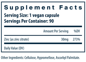 Vital Nutrients Zinc (Citrate) 30mg