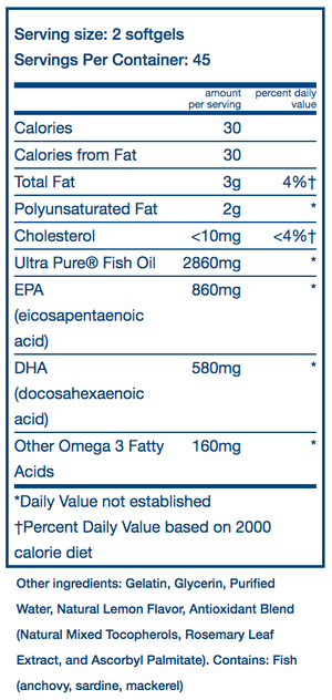 Vital Nutrients Ultra Pure Fish Oil 800