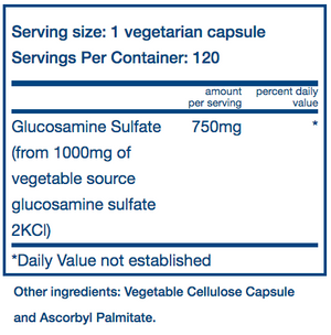 Vital Nutrients Glucosamine Sulfate 750mg