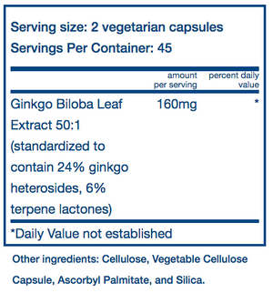 Vital Nutrients Ginkgo 80mg