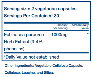 Vital Nutrients Echinacea Extract 4% 500mg