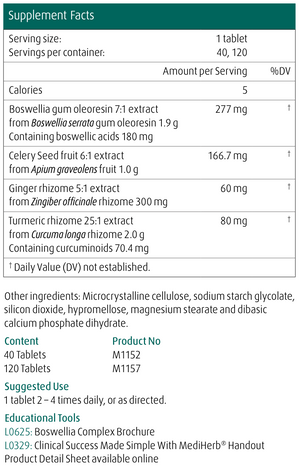 MediHerb Boswellia Complex 1.9g Tablets