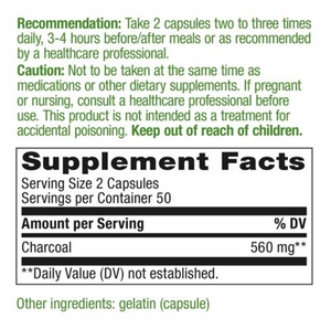 Nature's Way Activated Charcoal 560 mg